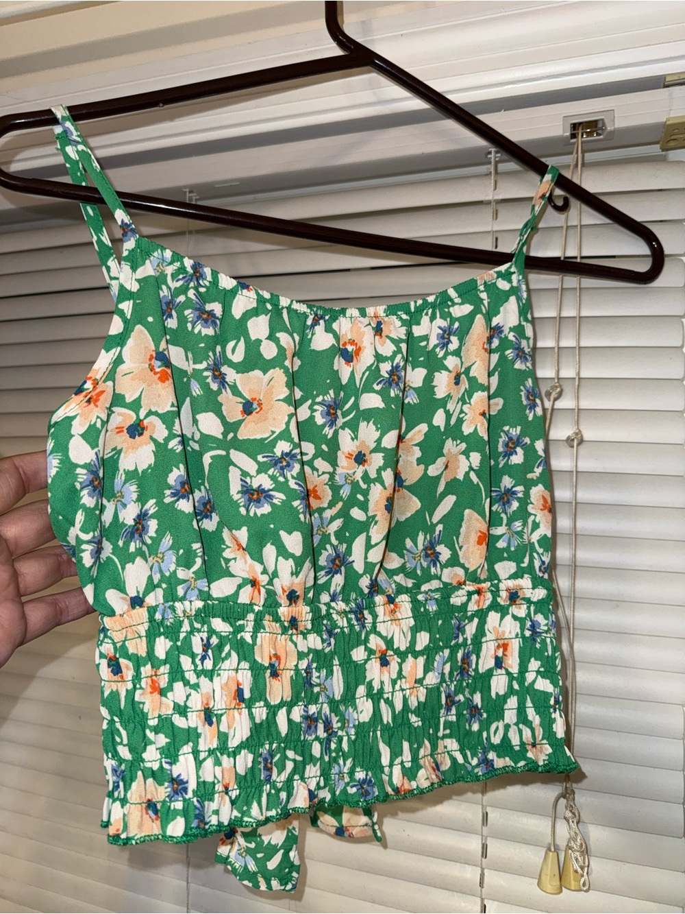 Sienna Sky Green Floral Smocked Cami